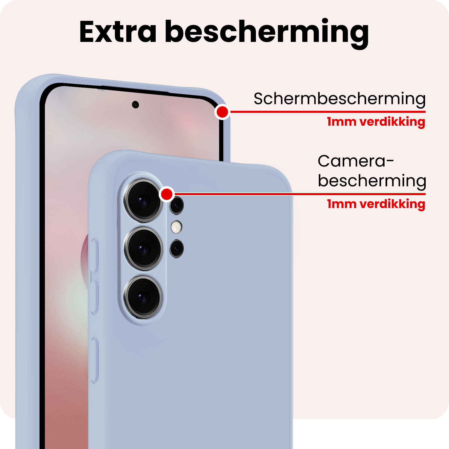 NoXx NoXx Samsung Galaxy S26 Ultra Hoesje Siliconen - Lichtblauw - 2 PACK