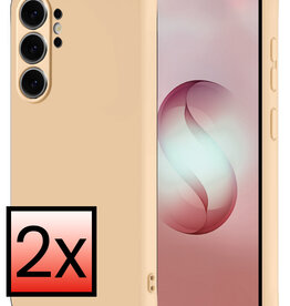 NoXx NoXx Samsung Galaxy S26 Ultra Hoesje Siliconen - Zand - 2 PACK