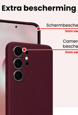 NoXx NoXx Samsung Galaxy S26 Ultra Hoesje Siliconen Met Screenprotector - Aubergine