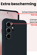 NoXx NoXx Samsung Galaxy S26 Ultra Hoesje Siliconen Met Screenprotector - Donkerblauw