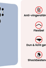 NoXx NoXx Samsung Galaxy S26 Ultra Hoesje Siliconen Met Screenprotector - Lichtblauw