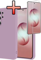 NoXx NoXx Samsung Galaxy S26 Ultra Hoesje Siliconen Met Screenprotector - Lila