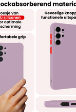 NoXx NoXx Samsung Galaxy S26 Ultra Hoesje Siliconen Met Screenprotector - Lila