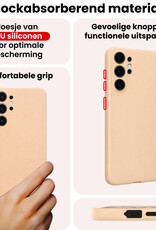 NoXx NoXx Samsung Galaxy S26 Ultra Hoesje Siliconen Met Screenprotector - Zand