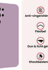 NoXx NoXx Samsung Galaxy S26 Ultra Hoesje Siliconen Met 2x Screenprotector - Lila