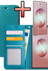NoXx NoXx Samsung Galaxy S26 Ultra Hoesje Bookcase Met Screenprotector - Turquoise