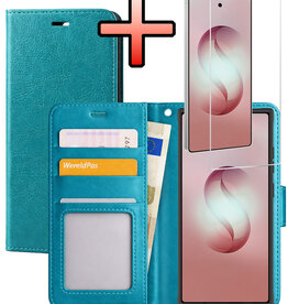 NoXx NoXx Samsung Galaxy S26 Ultra Hoesje Bookcase Met Screenprotector - Turquoise