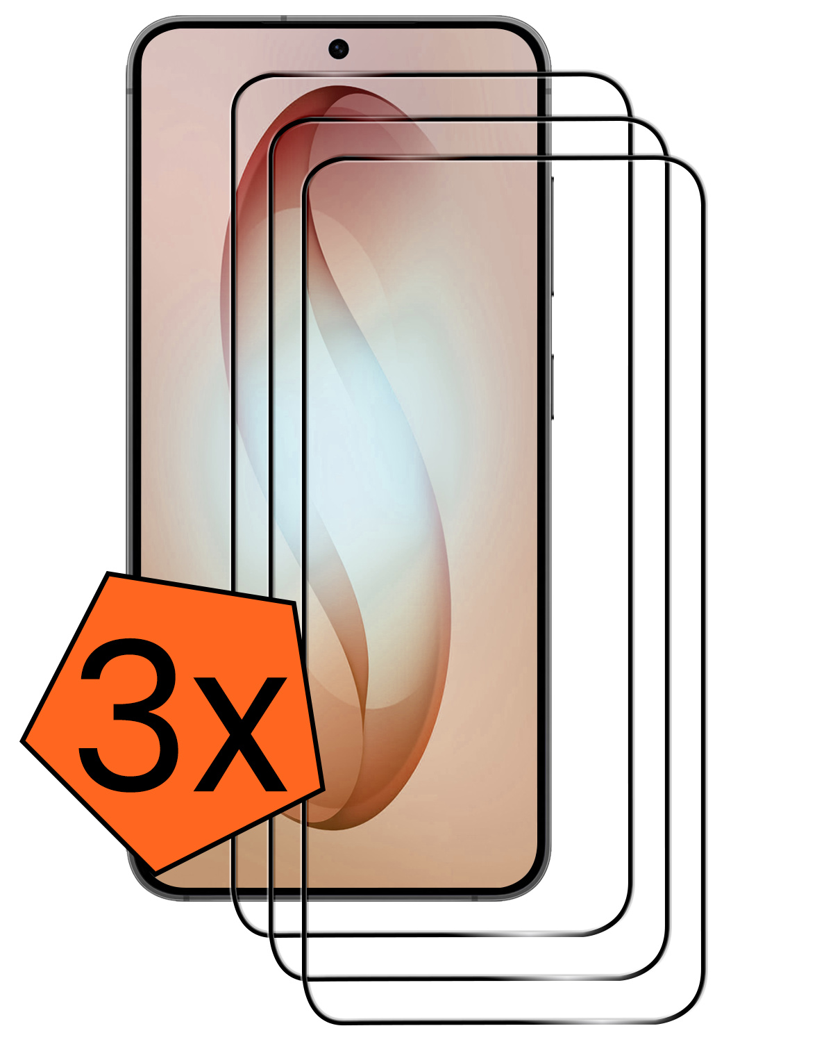 Nomfy Nomfy Samsung Galaxy S26 Screenprotector Glas Full Cover - 3 PACK