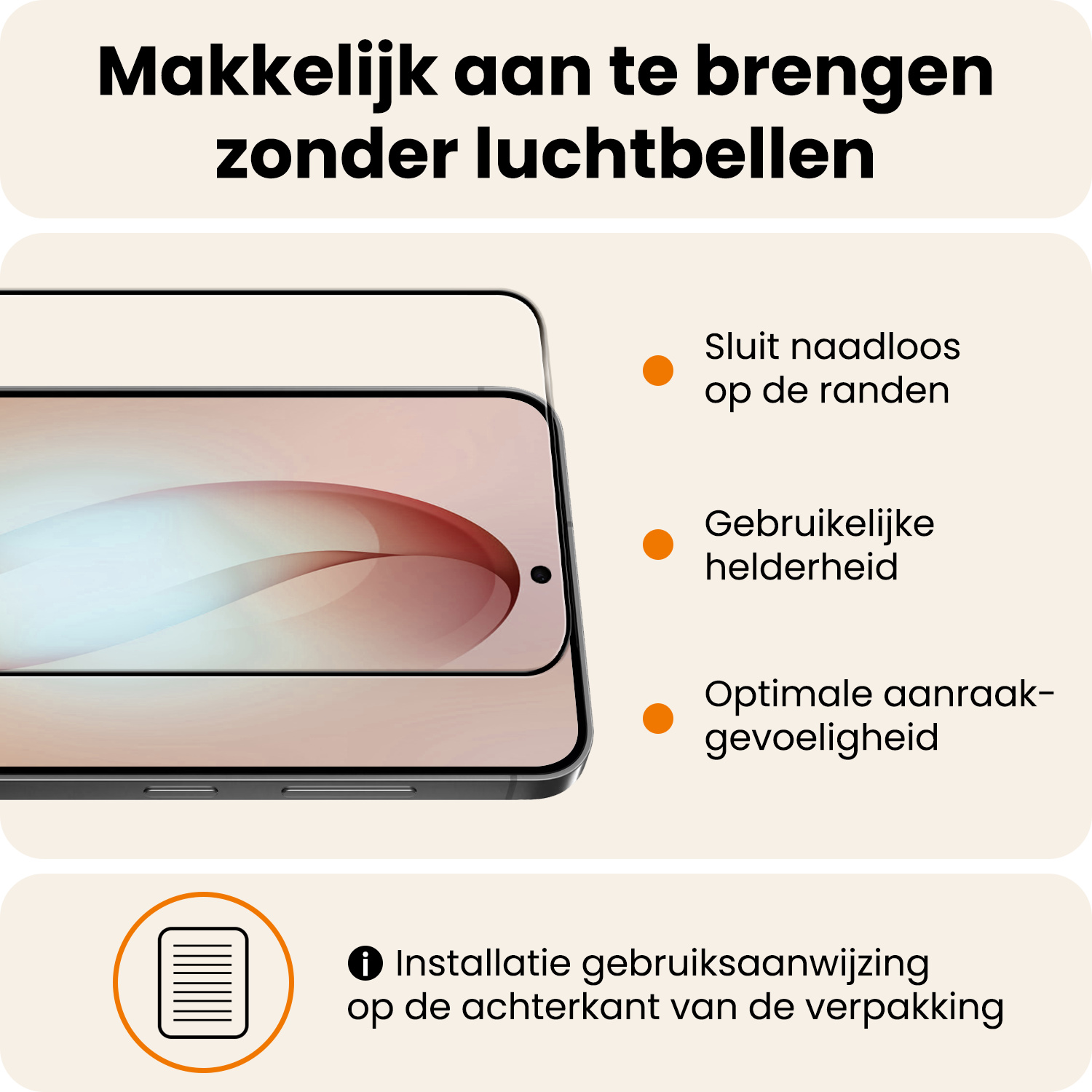 Nomfy Nomfy Samsung Galaxy S26 Screenprotector Glas Full Cover - 3 PACK