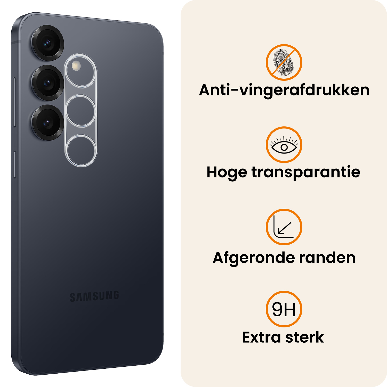 Nomfy Nomfy Samsung Galaxy S26 Camera Screenprotector - 3 PACK