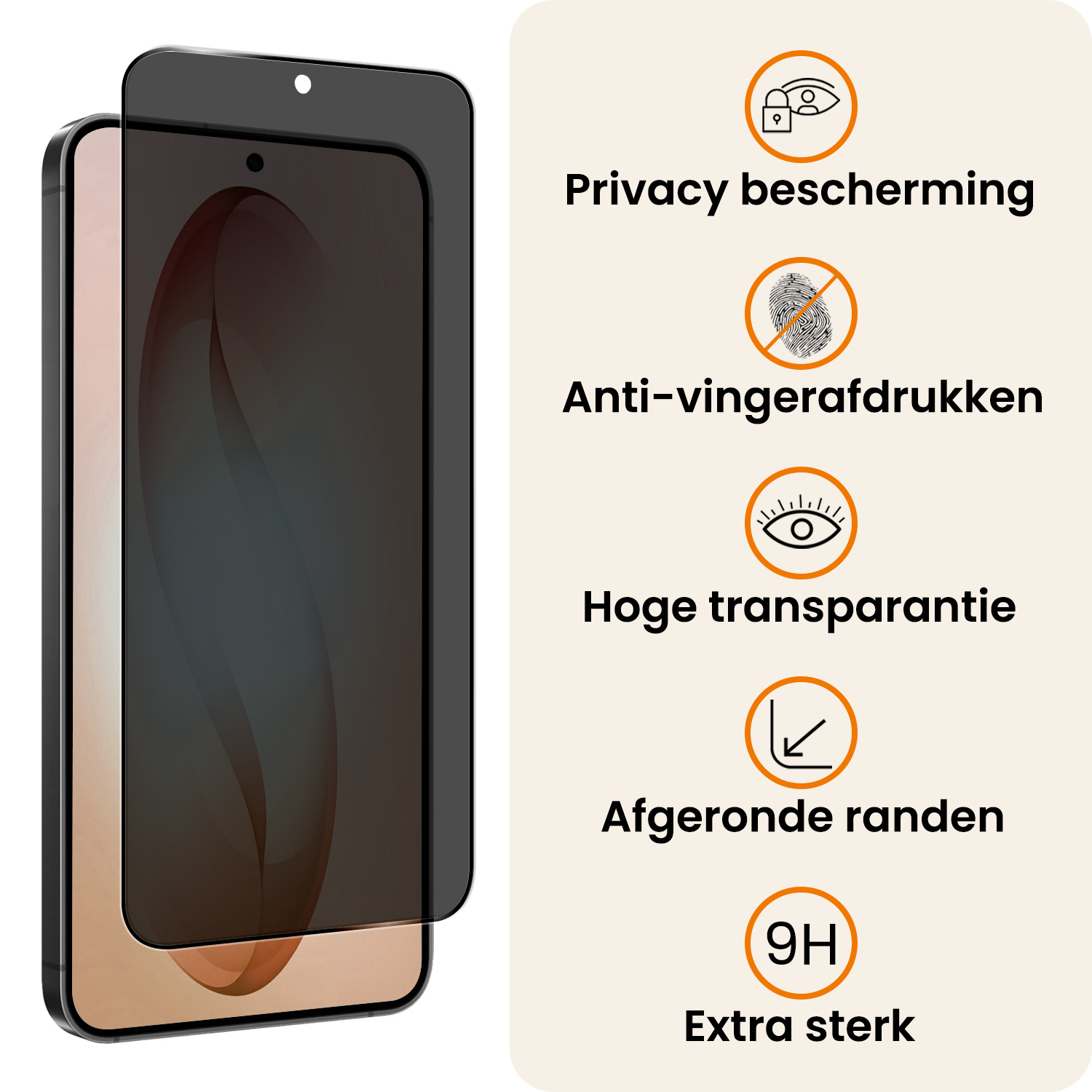 Nomfy Nomfy Samsung Galaxy S26 Screenprotector Glas Privacy