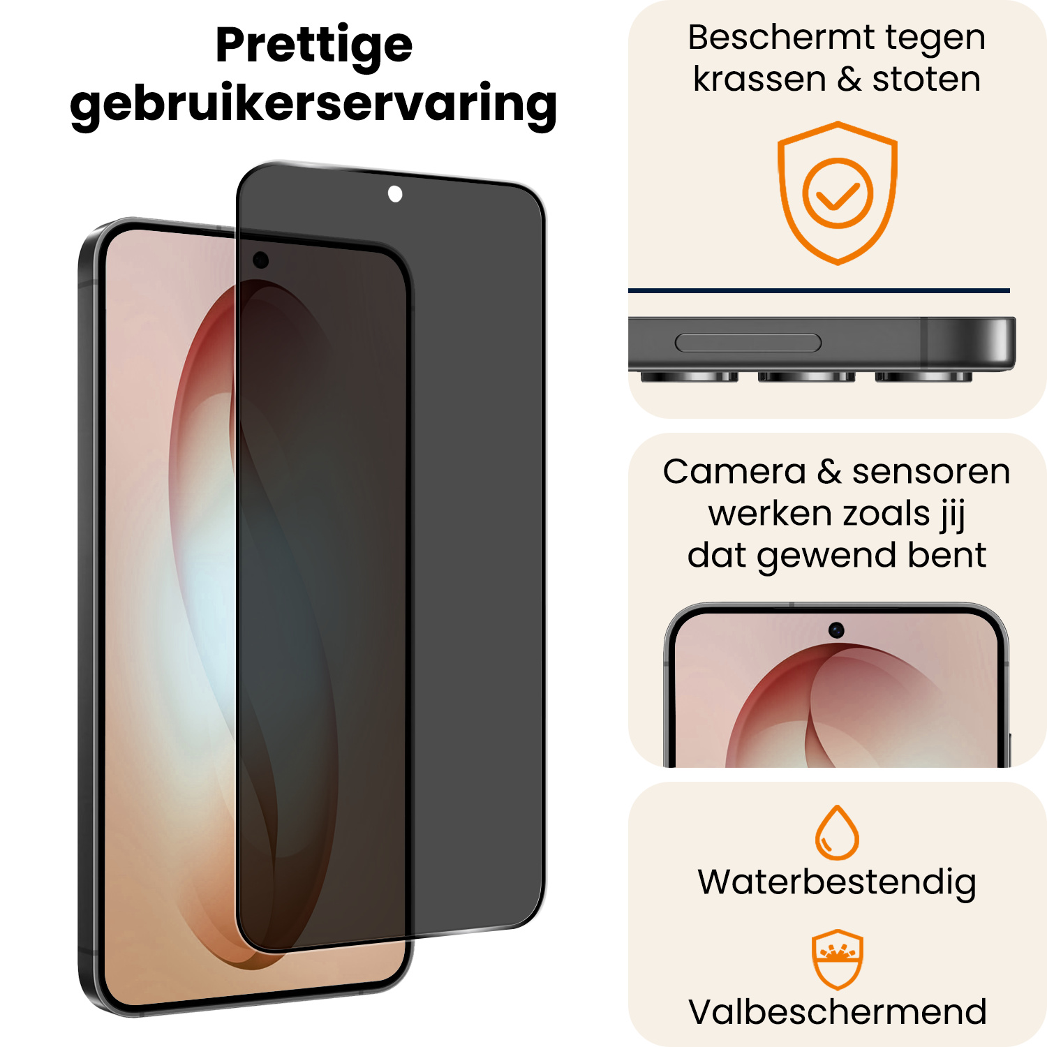 Nomfy Nomfy Samsung Galaxy S26 Screenprotector Glas Privacy - 3 PACK