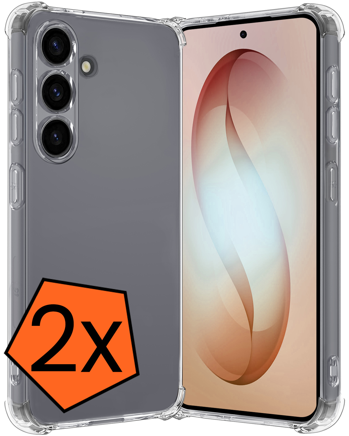 Nomfy Nomfy Samsung Galaxy S26 Hoesje Shockproof - Transparant - 2 PACK