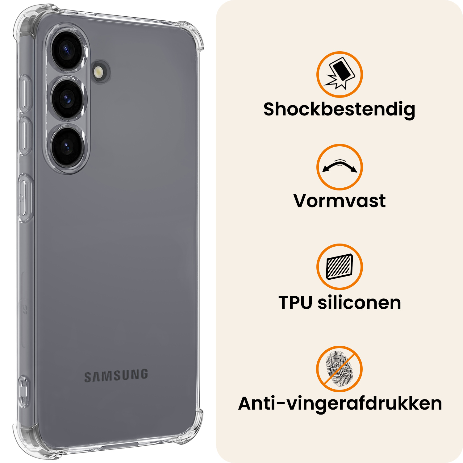 Nomfy Nomfy Samsung Galaxy S26 Hoesje Shockproof Met Screenprotector