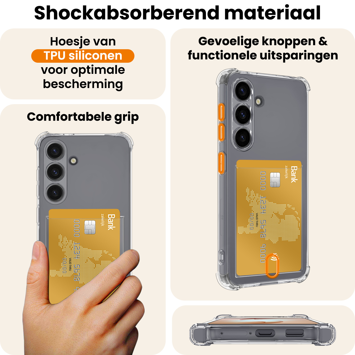 Nomfy Nomfy Samsung Galaxy S26 Hoesje Pashouder Met Screenprotector