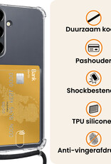 Nomfy Nomfy Samsung Galaxy S26 Hoesje Pashouder met Koord Met 2x Screenprotector