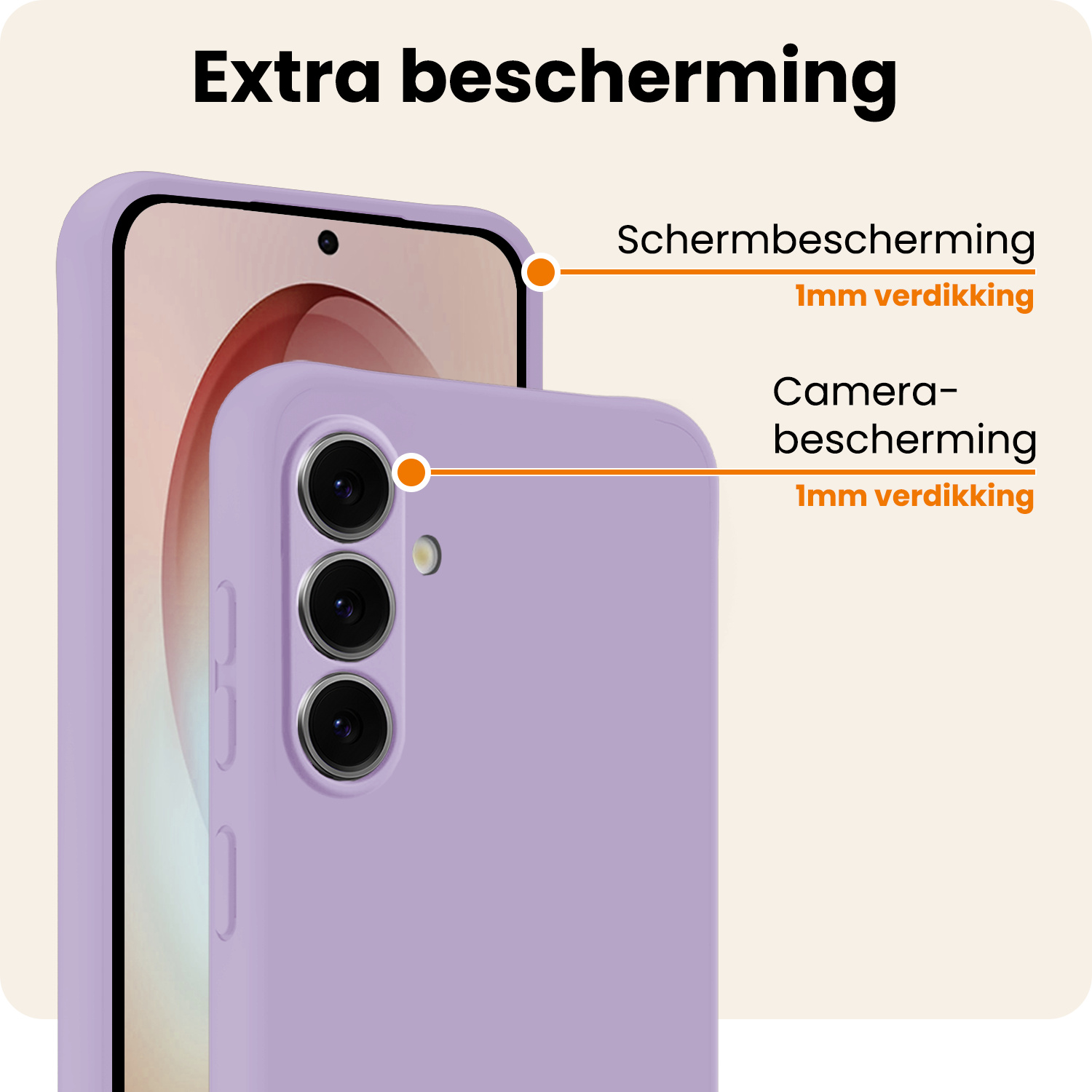 Nomfy Nomfy Samsung Galaxy S26 Hoesje Siliconen - Lila