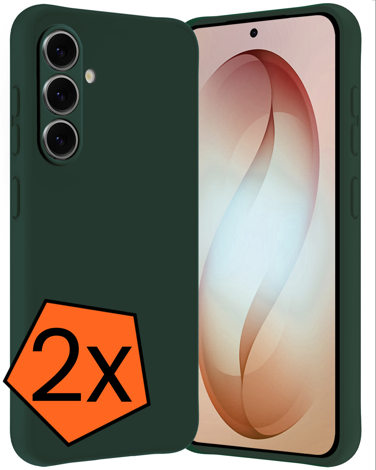 Nomfy Nomfy Samsung Galaxy S26 Hoesje Siliconen - Donkergroen - 2 PACK