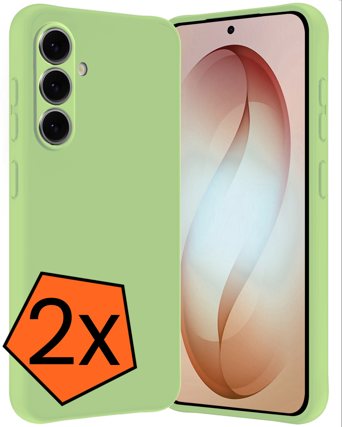 Nomfy Nomfy Samsung Galaxy S26 Hoesje Siliconen - Groen - 2 PACK