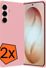 Nomfy Nomfy Samsung Galaxy S26 Hoesje Siliconen - Lichtroze - 2 PACK