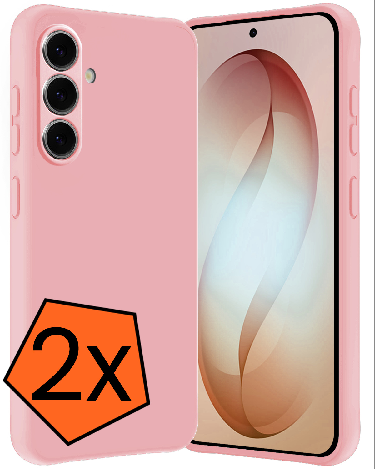 Nomfy Nomfy Samsung Galaxy S26 Hoesje Siliconen - Lichtroze - 2 PACK