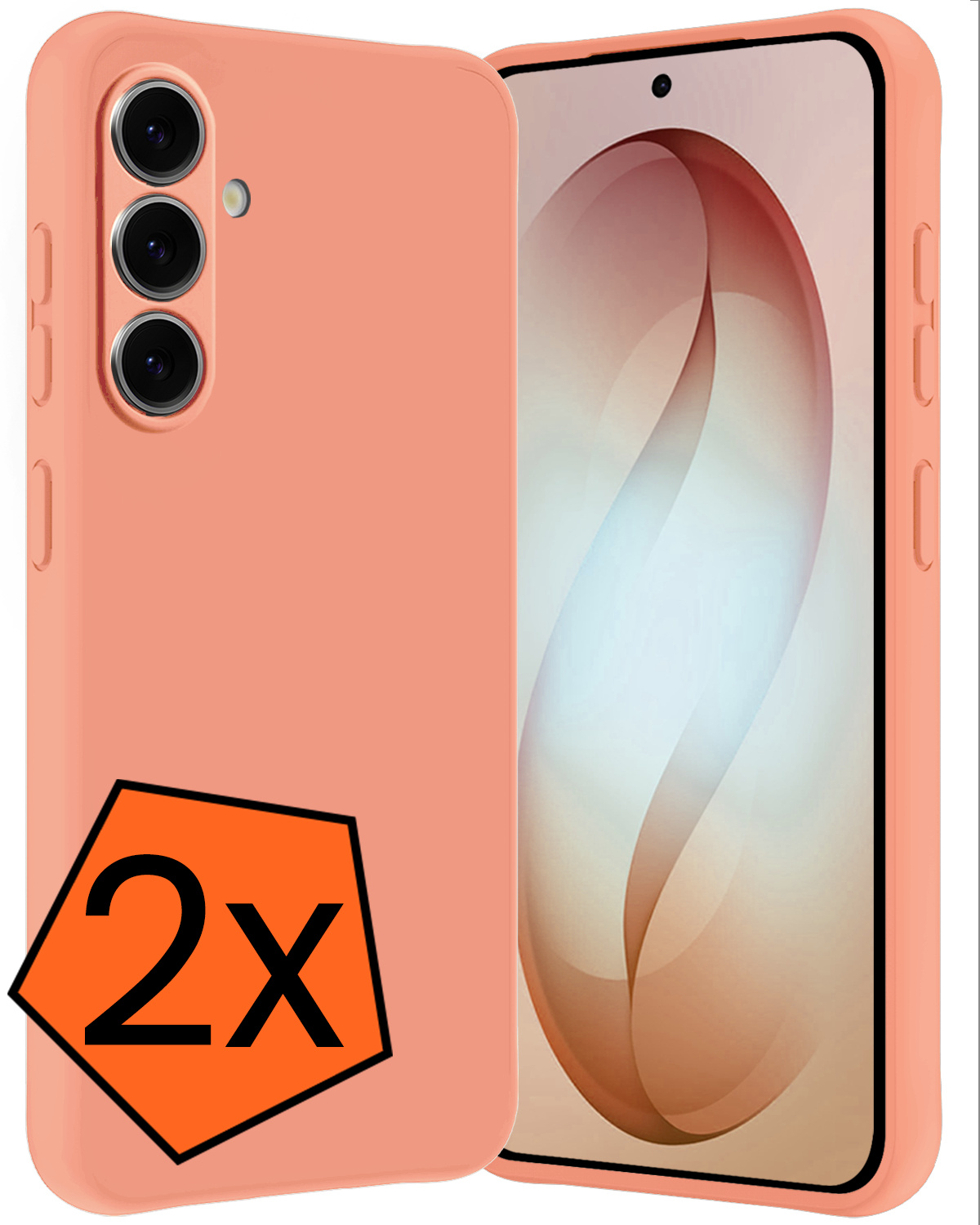 Nomfy Nomfy Samsung Galaxy S26 Hoesje Siliconen - Perzik - 2 PACK