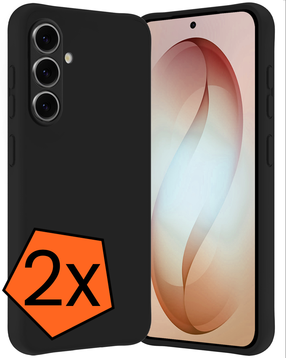 Nomfy Nomfy Samsung Galaxy S26 Hoesje Siliconen - Zwart - 2 PACK