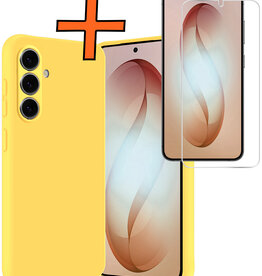 Nomfy Nomfy Samsung Galaxy S26 Hoesje Siliconen Met Screenprotector - Geel