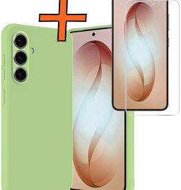 Nomfy Nomfy Samsung Galaxy S26 Hoesje Siliconen Met Screenprotector - Groen