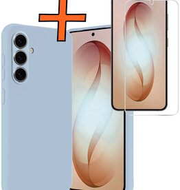 Nomfy Nomfy Samsung Galaxy S26 Hoesje Siliconen Met Screenprotector - Lichtblauw
