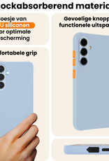 Nomfy Nomfy Samsung Galaxy S26 Hoesje Siliconen Met Screenprotector - Lichtblauw