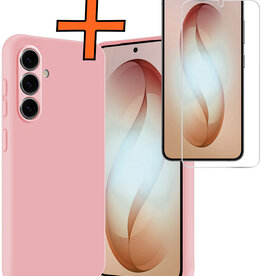 Nomfy Nomfy Samsung Galaxy S26 Hoesje Siliconen Met Screenprotector - Lichtroze