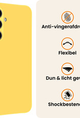 Nomfy Nomfy Samsung Galaxy S26 Hoesje Siliconen Met 2x Screenprotector - Geel