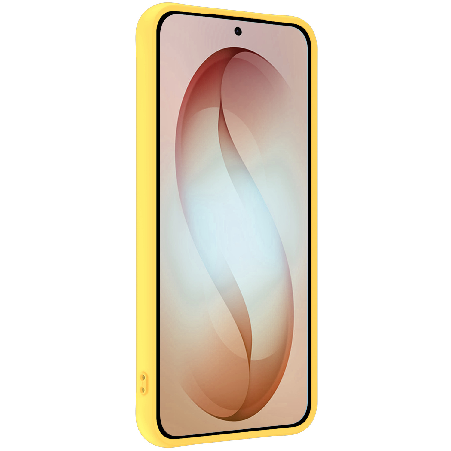 Nomfy Nomfy Samsung Galaxy S26 Hoesje Siliconen Met 2x Screenprotector - Geel