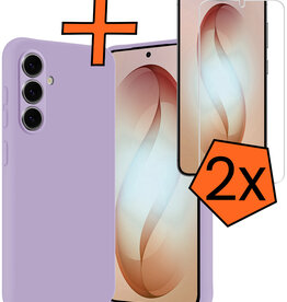 Nomfy Nomfy Samsung Galaxy S26 Hoesje Siliconen Met 2x Screenprotector - Lila