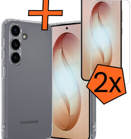 Nomfy Nomfy Samsung Galaxy S26 Hoesje Siliconen Met 2x Screenprotector - Transparant