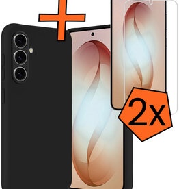 Nomfy Nomfy Samsung Galaxy S26 Hoesje Siliconen Met 2x Screenprotector - Zwart