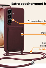 Nomfy Nomfy Samsung Galaxy S26 Hoesje Pashouder met Koord - Aubergine