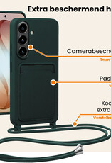 Nomfy Nomfy Samsung Galaxy S26 Hoesje Pashouder met Koord - Donkergroen - 2 PACK