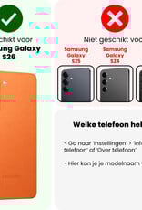Nomfy Nomfy Samsung Galaxy S26 Hoesje Pashouder met Koord - Zwart