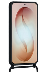 Nomfy Nomfy Samsung Galaxy S26 Hoesje Pashouder met Koord Met Screenprotector - Zwart