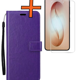 Nomfy Nomfy Samsung Galaxy S26 Hoesje Bookcase Met Screenprotector - Paars