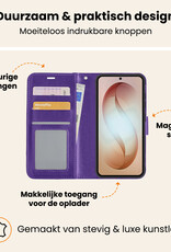 Nomfy Nomfy Samsung Galaxy S26 Hoesje Bookcase Met Screenprotector - Paars