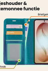 Nomfy Nomfy Samsung Galaxy S26 Hoesje Bookcase Met Screenprotector - Turquoise