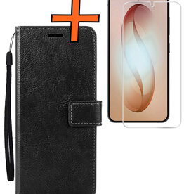 Nomfy Nomfy Samsung Galaxy S26 Hoesje Bookcase Met Screenprotector - Zwart