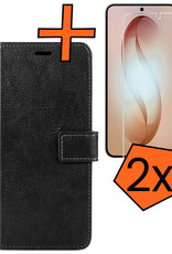Nomfy Nomfy Samsung Galaxy S26 Hoesje Bookcase Met 2x Screenprotector - Zwart