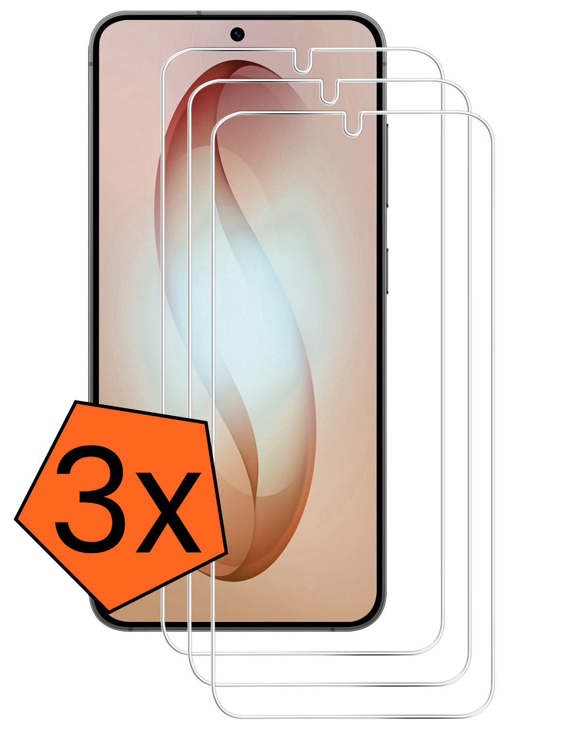 Nomfy Nomfy Samsung Galaxy S26 Plus Screenprotector Glas - 3 PACK