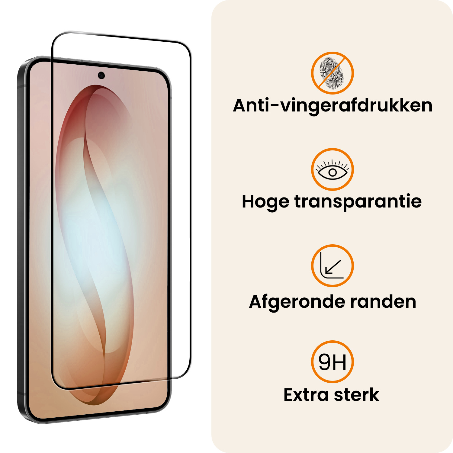Nomfy Nomfy Samsung Galaxy S26 Plus Screenprotector Glas Full Cover - 3 PACK