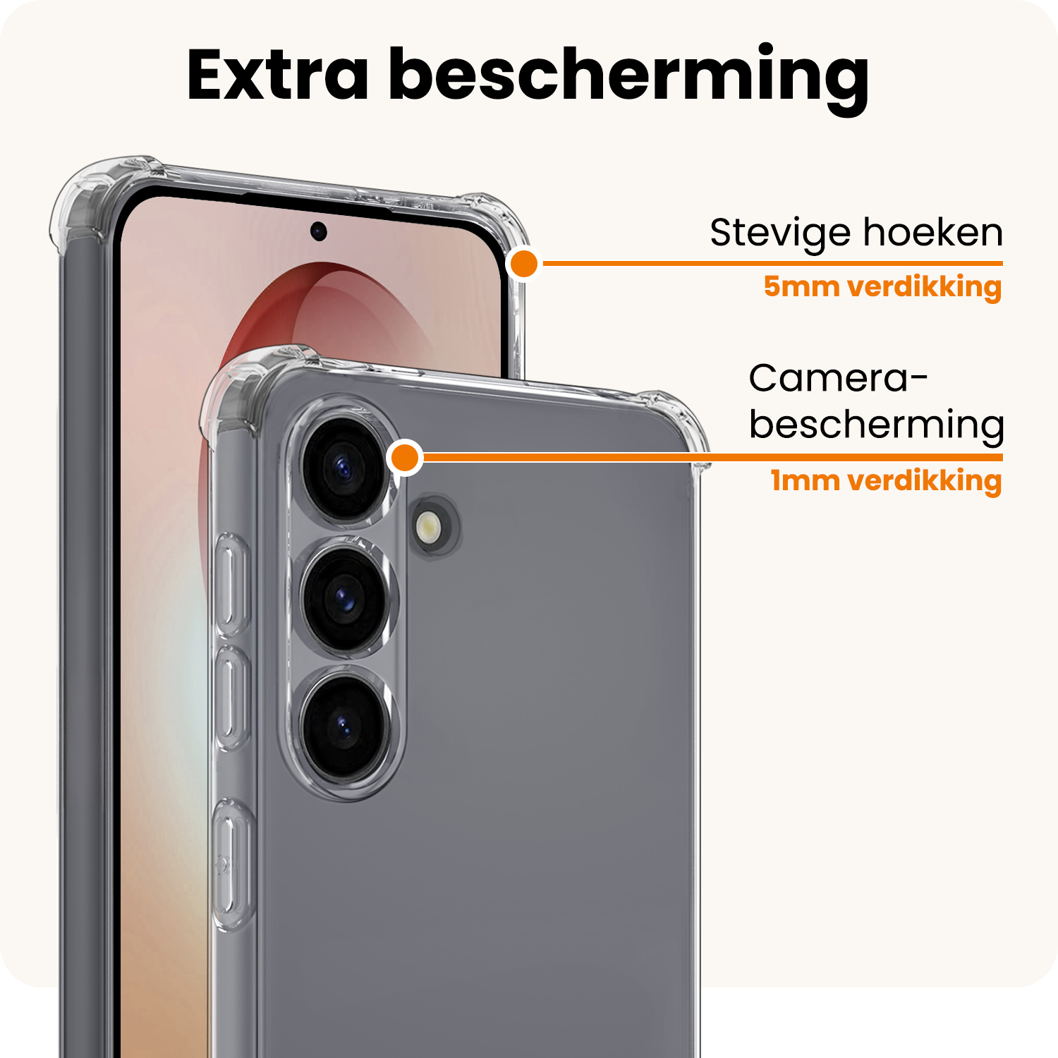 Nomfy Nomfy Samsung Galaxy S26 Plus Hoesje Shockproof - Transparant