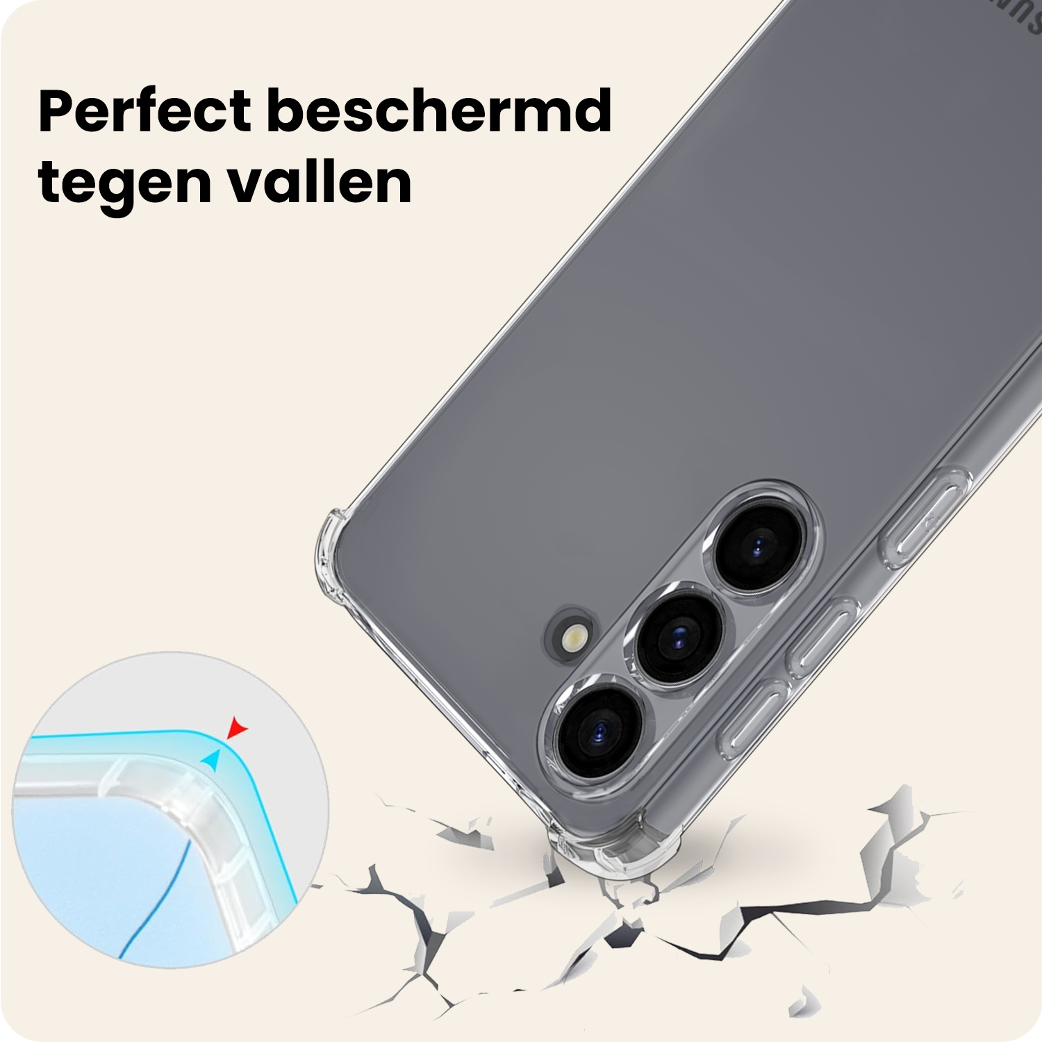 Nomfy Nomfy Samsung Galaxy S26 Plus Hoesje Shockproof Met Screenprotector